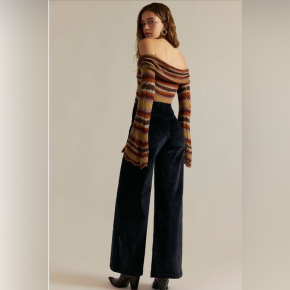 Kellee High Rise Cord Palazzo Pants NWOT brick wall - Picture 3 of 3
